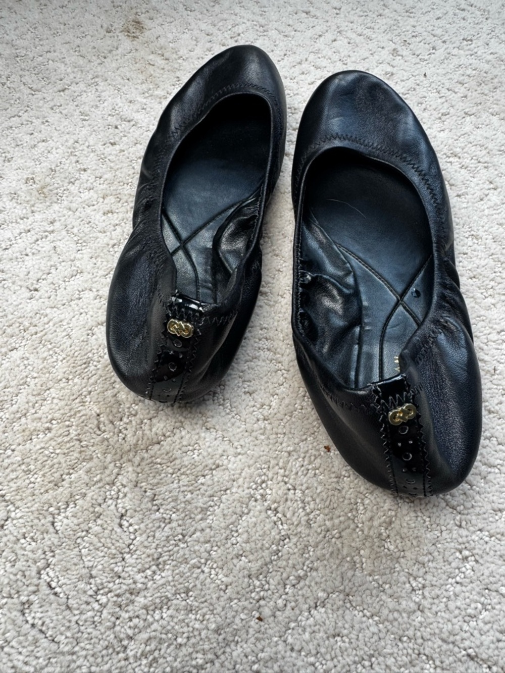 Cole Haan Black Leather Ballet Flats - 5.5 - Picture 2 of 7